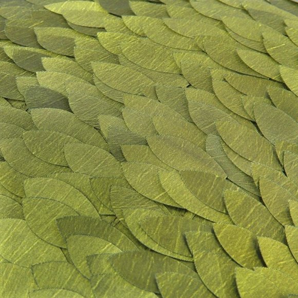 Green leaves style silk cushion covers - Picture 4 of 5
